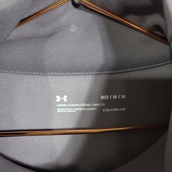 Under Armour Fleece Mock Neck Mirage Pullover Sweatshirt Medium Lavender Pocket - Picture 4 of 9